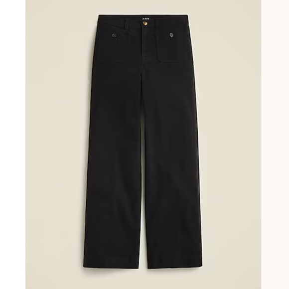 J. Crew Petite Sailor Slim Wide-leg Chino Pant - Picture 1 of 3